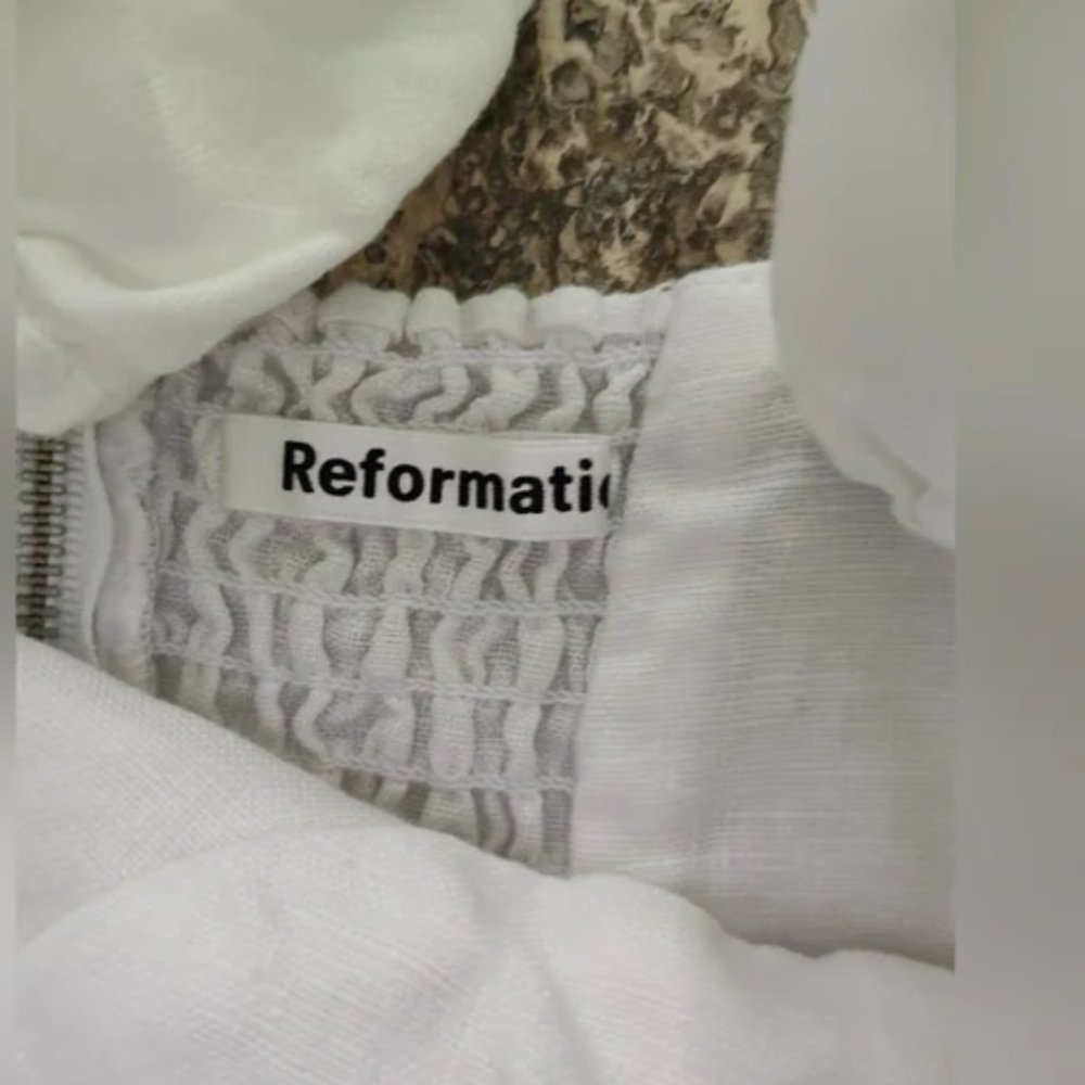 Reformation White Cropped Bustier Top - Picture 4 of 4